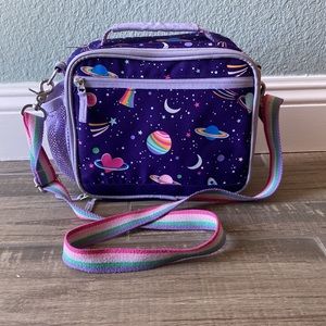 Used Classic Pottery Barn Kids Rainbow Heart Galaxy Glow-in-the-Dark Lunch Box